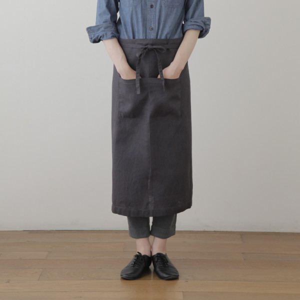 blue grey garcon apron